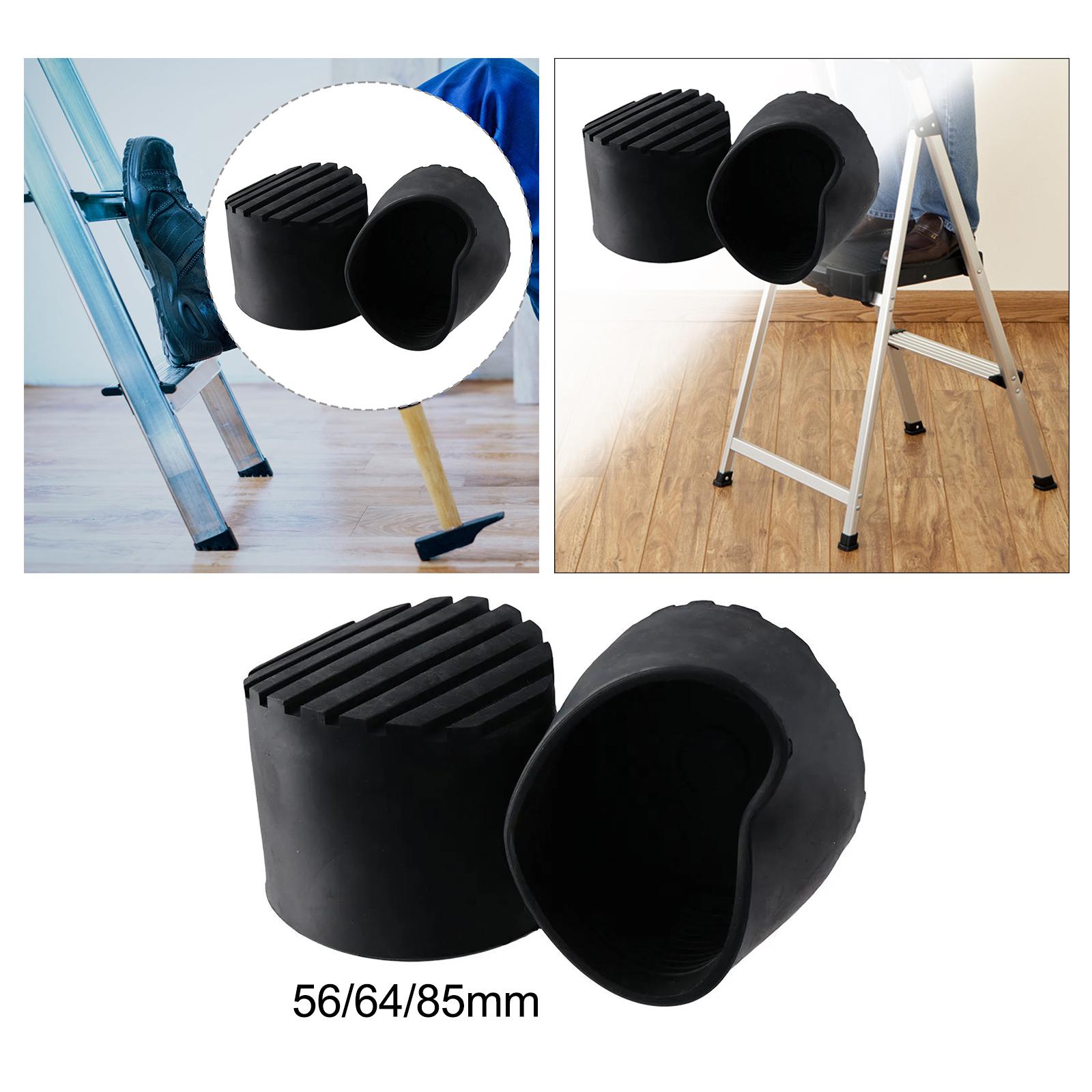 Coussinet de pieds d'échelle télescopique, couverture en caoutchouc, Protection de sol Flexible noire, pièce de rechange