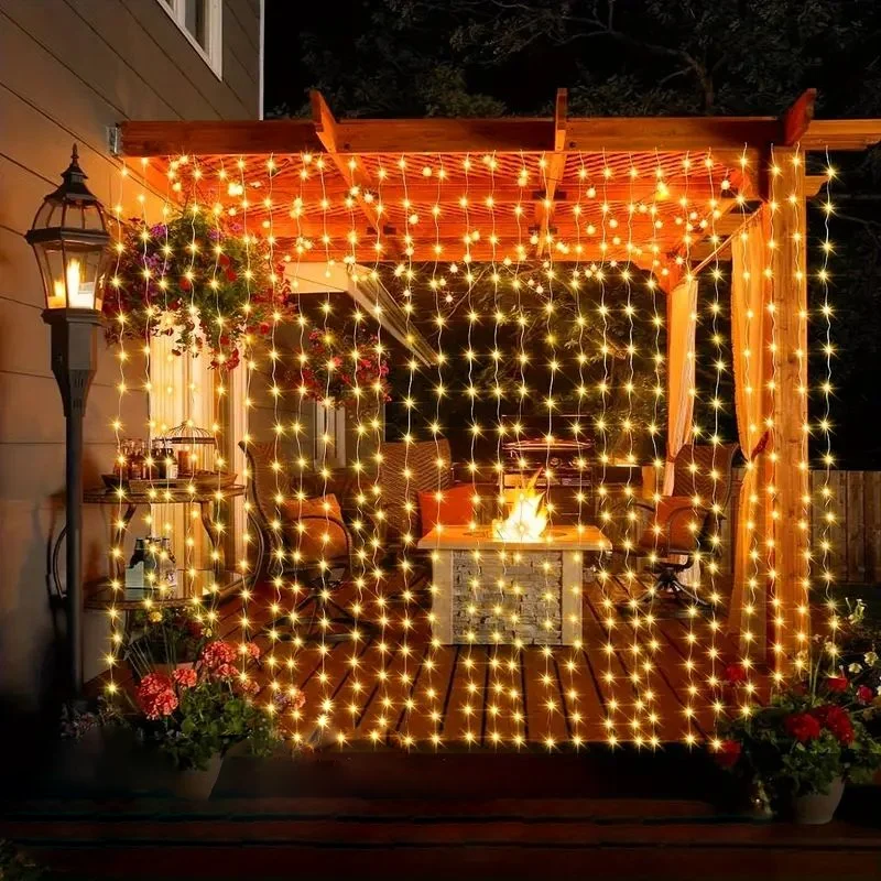 Garland งานแต่งงาน Fairy Light LED Christmas Light ปลั๊ก USB Curtain String โคมไฟตกแต่งวันหยุดปาร์ตี้วันเกิดผนังตกแต่ง