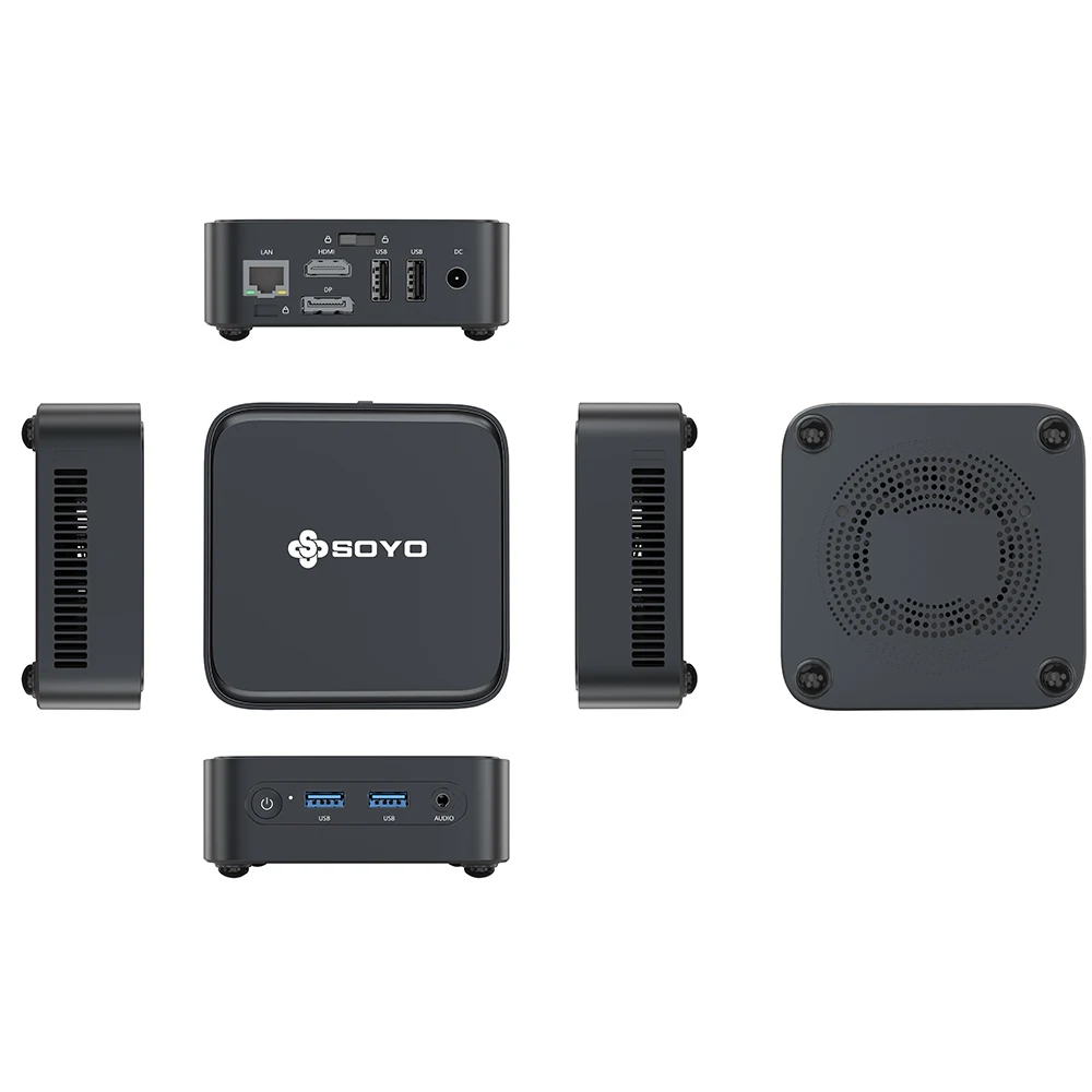 SOYO Mini PC Mini M4 Plus2 Intel 13th N150 CPU con supporto per computer SSD da 16 GB DDR4 512 GB Display 4K HDMI DP WiFi5/BT4.2/USB3.2