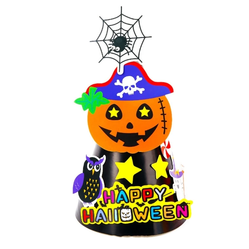 Handmade ชี้หมวกฮาโลวีนคอสเพลย์หมวกของเล่นเด็กชุด DIY ฮาโลวีนกระดาษหัตถกรรม Party Props หมวกวันหยุดของขวัญ Dropship