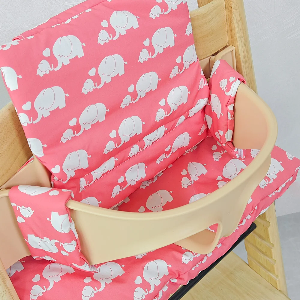 1 pçs almofada de assento de cadeira alta do bebê dos desenhos animados almofada de cadeira alta-par com cadeira tripp trap & cadeira alta para suporte e conforto