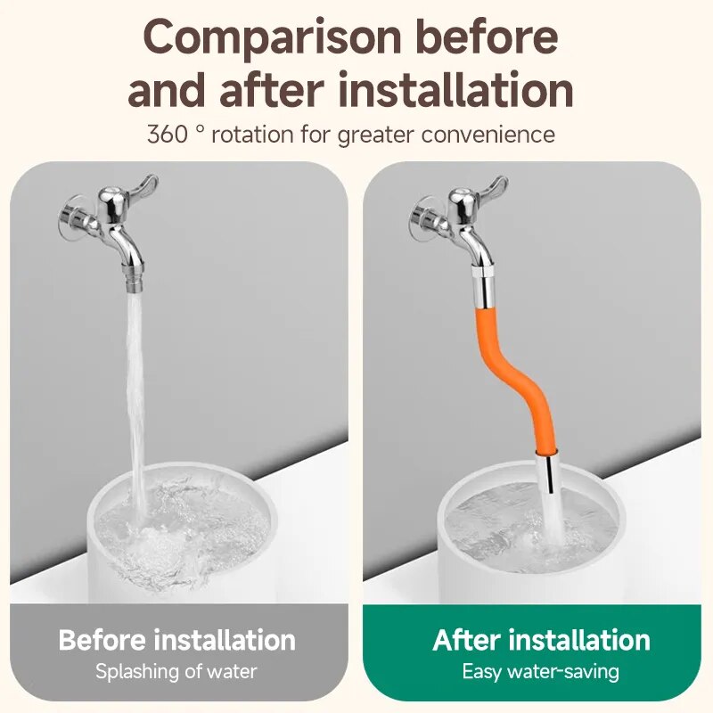 Keukenkraan Verlengstuk Universele 360 ° Roterende Siliconen Flexibele Slang Waterkraan Buis Voor Badkamer Wastafel