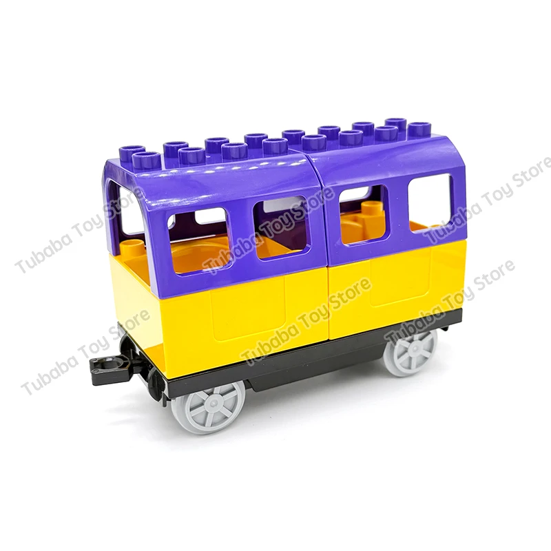 Accessoires voor treinspoor voor kinderen Grote bouwstenen DIY-spoorwegspeelgoed Grote blokken Compatibel Duploed STEM Educatief cadeau Peuters