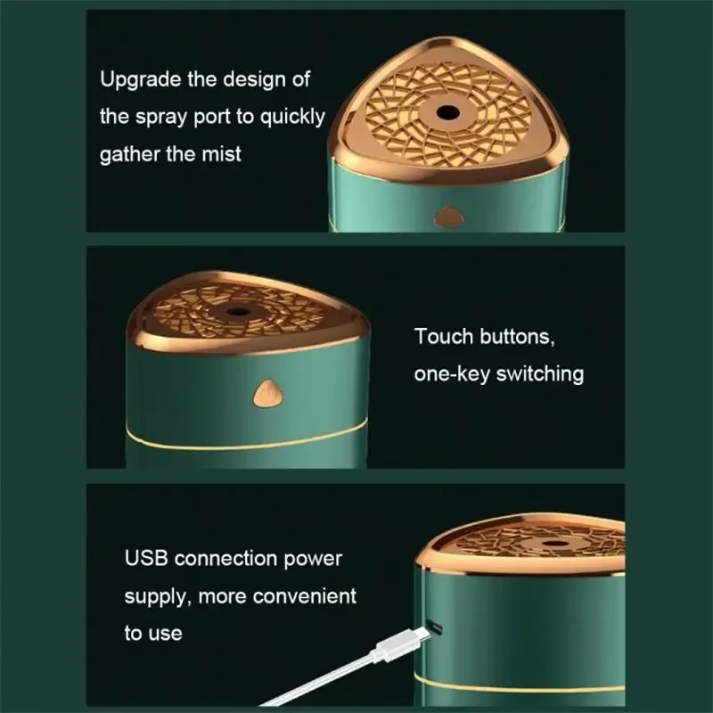 USB Ultrasonic Air Humidifier Large Capacity Desktop Office Air Atomizer New Portable USB Charging Triangle Humidifier