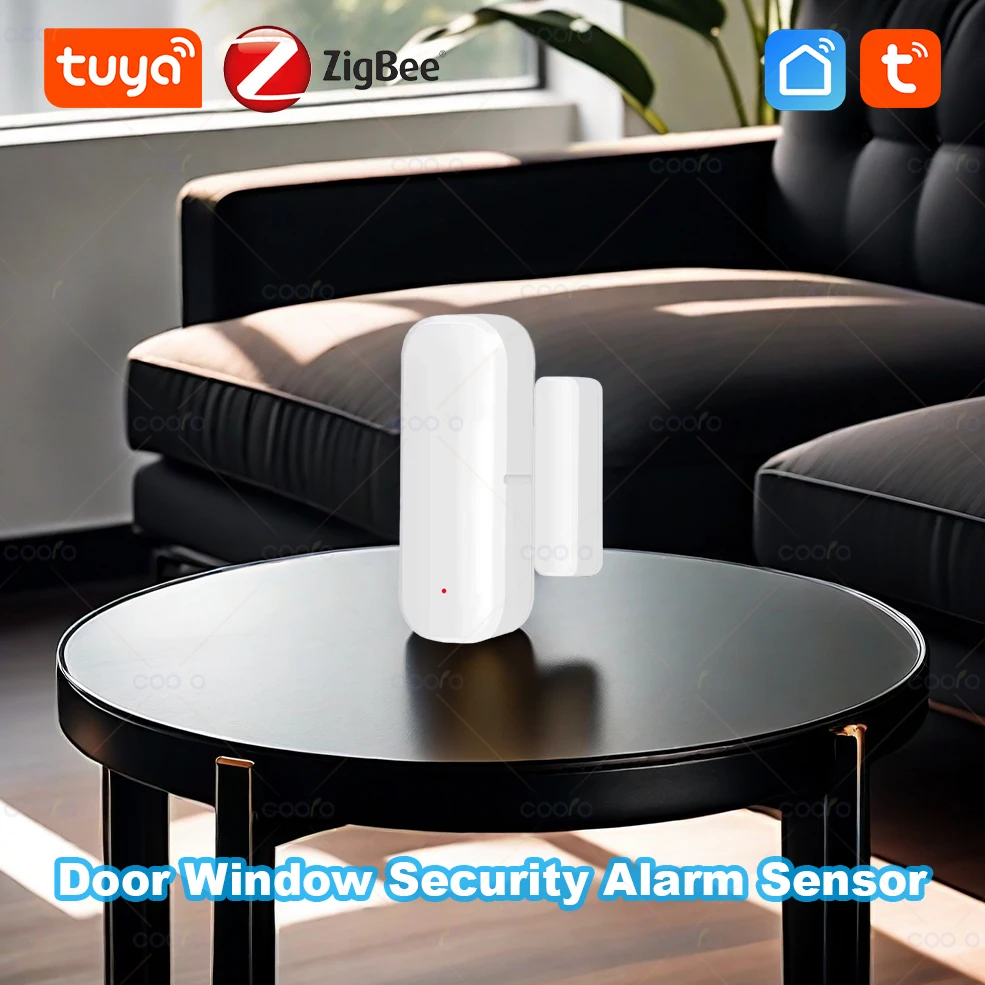 Tuya Zigbee Tür Fenster Sensor Smart Home Sicherheit Alarm Drahtlose Magnetische Anti-diebstahl Kontaktieren Detektor App Remote Monitor
