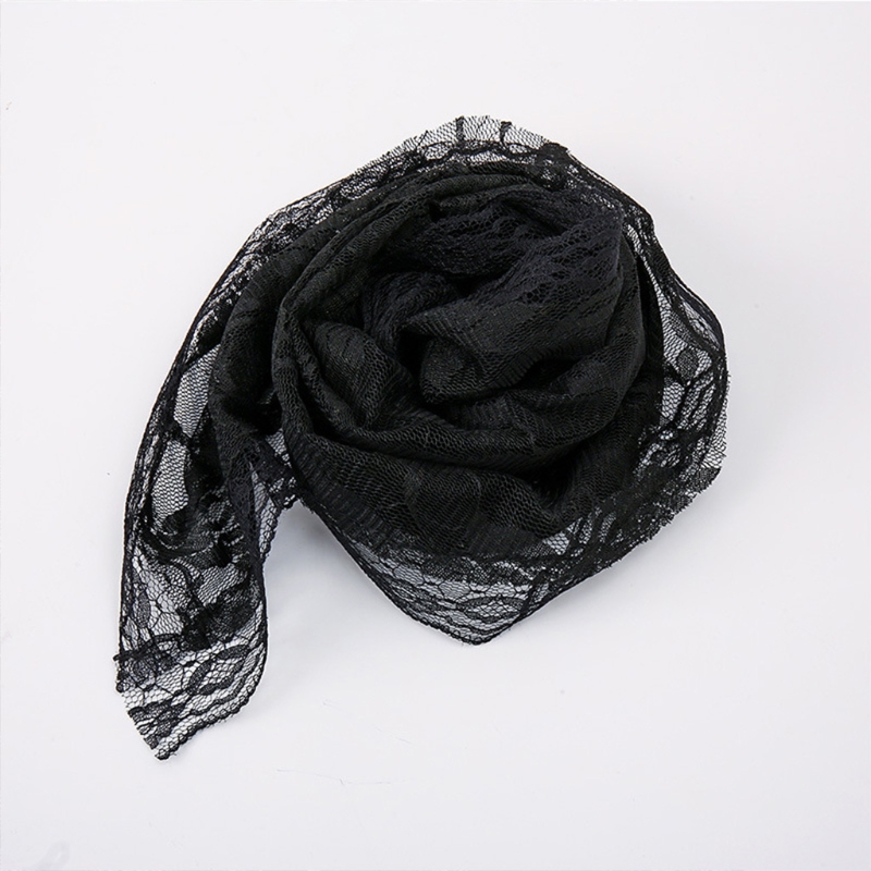 Khăn choàng ren Mantilla Khăn che mặt Công giáo Khăn tua nhẹ thêu hoa
