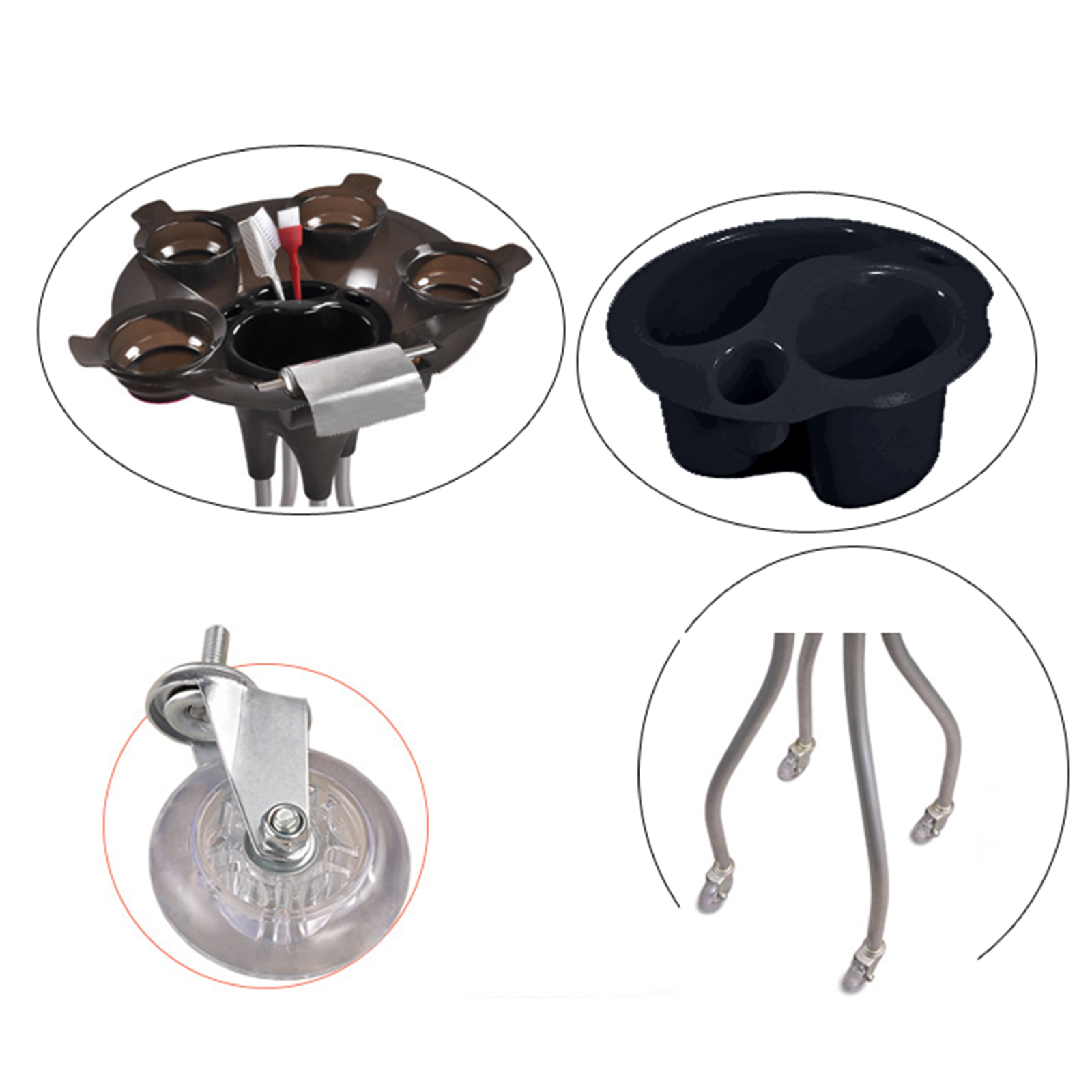 Beauty SPA Equipment Salon Rollwagen Friseur Barber Färbeschüssel Mobiles Ständerregal