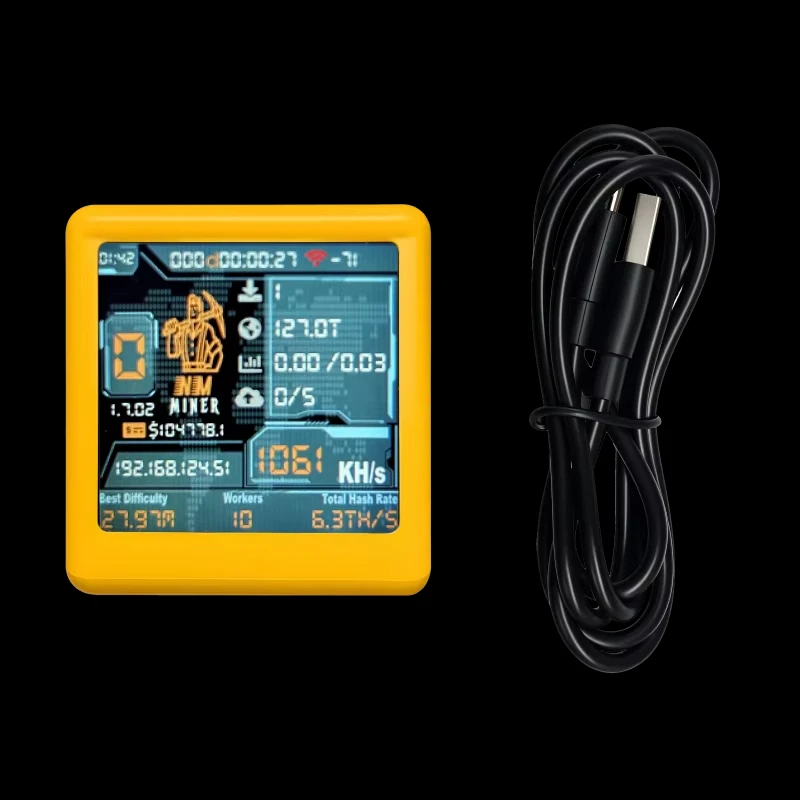 NMMiner NM TV Smart TV 1060KH/s lepszy niż Nerdminer v2 ESP32 BTC SOLO Lottery Miner & Inteligentny prezent domowy cichy zegar biurkowy