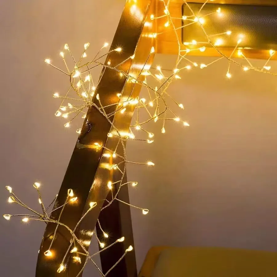 LED Firecracker String Lights - USB Powered with Remote Control, Decorative Fairy Garland for Wedding, Party, Garden & Christmas