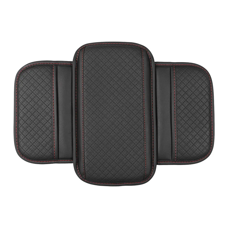 Almofada universal para descanso de braço de carro, couro pu, respirável, console central, caixa, anti arranhões, apoio de braço, capa protetora