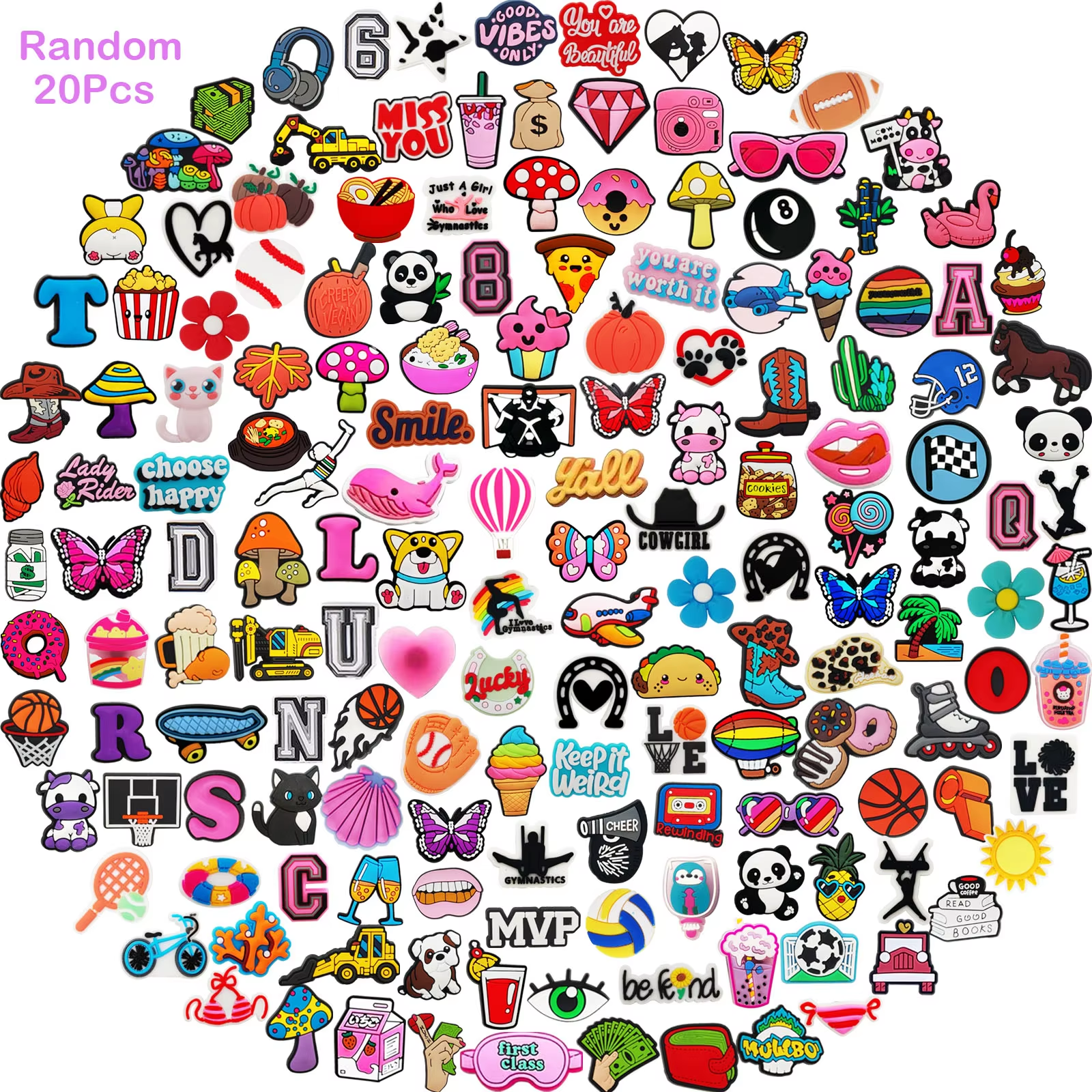 20/50Pcs 나막신 샌들, 신발 DIY 장식에 대 한 무작위 신발 매력 많은 프리미엄 품질 인기 매력 액세서리