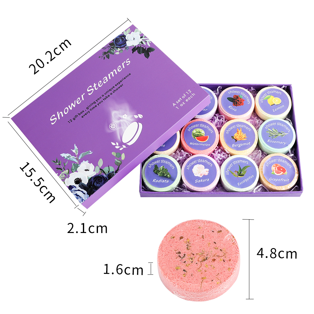 Vaporizador de chuveiro para aromaterapia - presentes de aniversário para mulheres, pacote com 12 bombas de chuveiro com óleos essenciais. Presentes para ela, Spa de Autocuidado