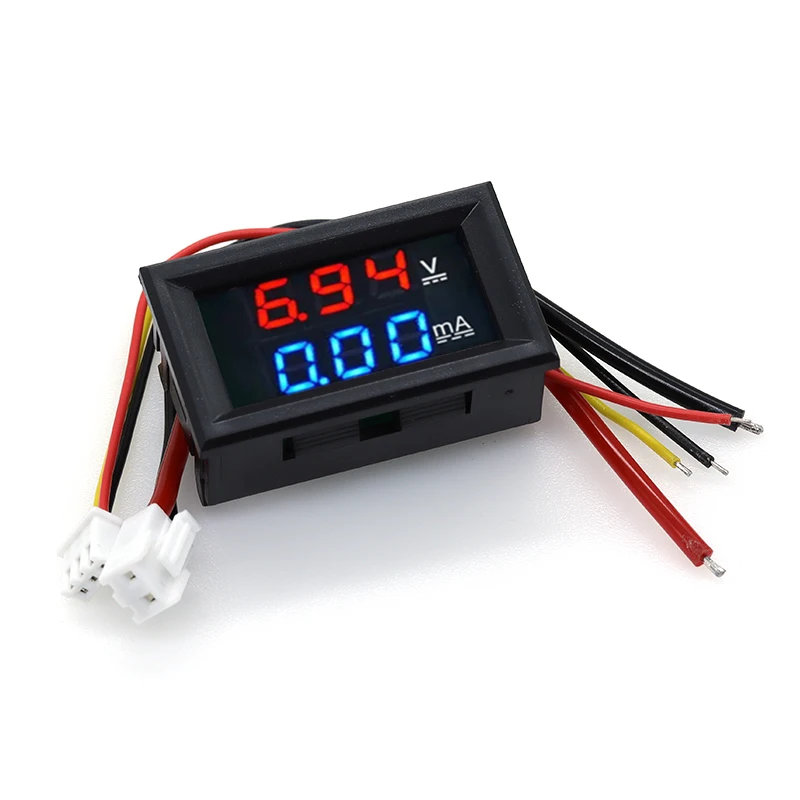 Mini voltímetro Digital, amperímetro DC 100V 10A, Panel Amp, voltios, medidor de corriente, Detector de prueba, pantalla LED Dual de 0,56 ", coche