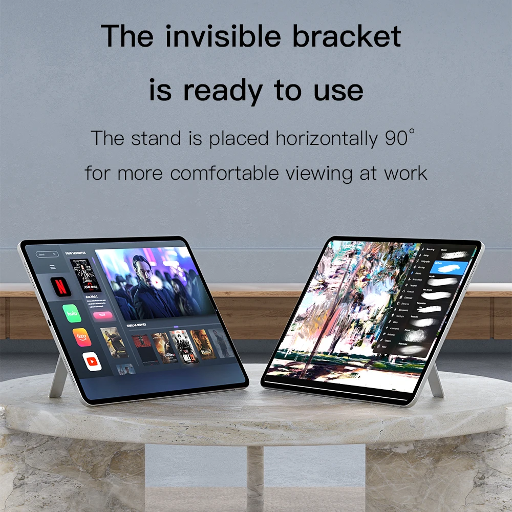 KEYSION Durable Mini L Shaped Tablet Stand Foldable Aluminium Alloy Plate Stand Table Holder Bracket for iPad Huawei Samsung Pad