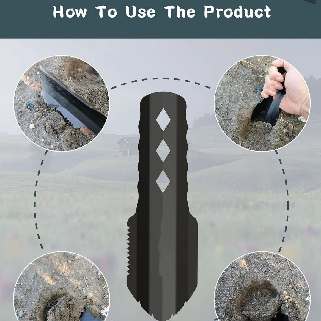 Ultralight Backpacking Trowel Shovel Small Potty Multitool with Longer Handle Design Essential for Hiking Camping and Survival