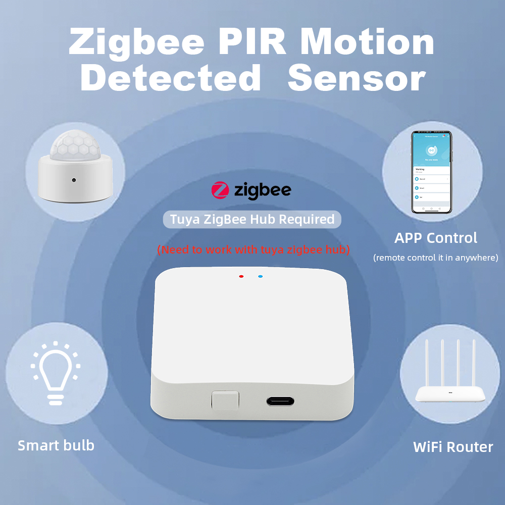 Sensore di movimento Zigbee Rilevatore PIR Tuya Sicurezza Vita intelligente Rilevatore PIR di movimento Zigbee Necessita di gateway Zigbee