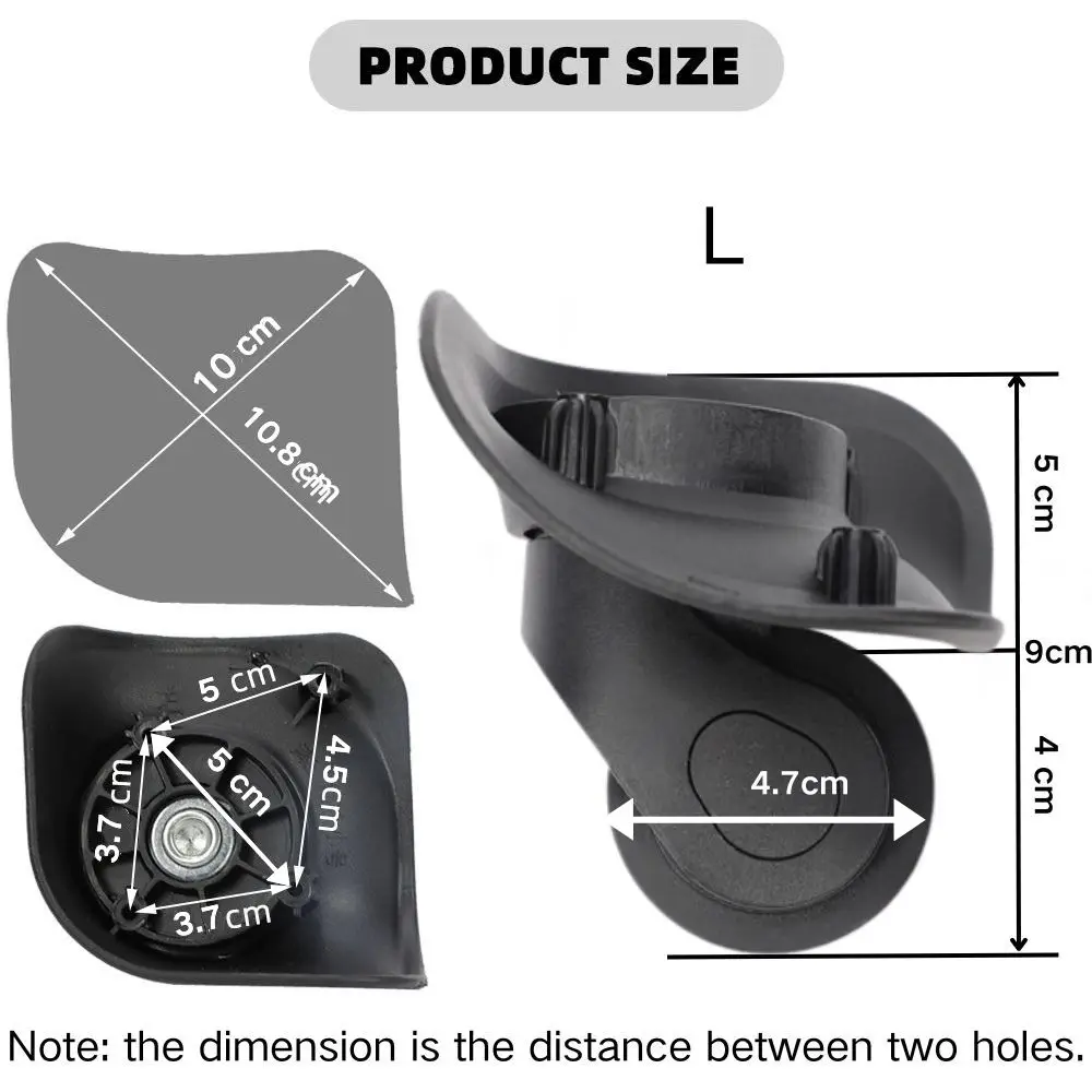 2Pcs Suitcase Wheels Luggage Spinner Caster Silent  Luggage Wheels Replacement Wheels Customs Box Trolley Accessories Hot