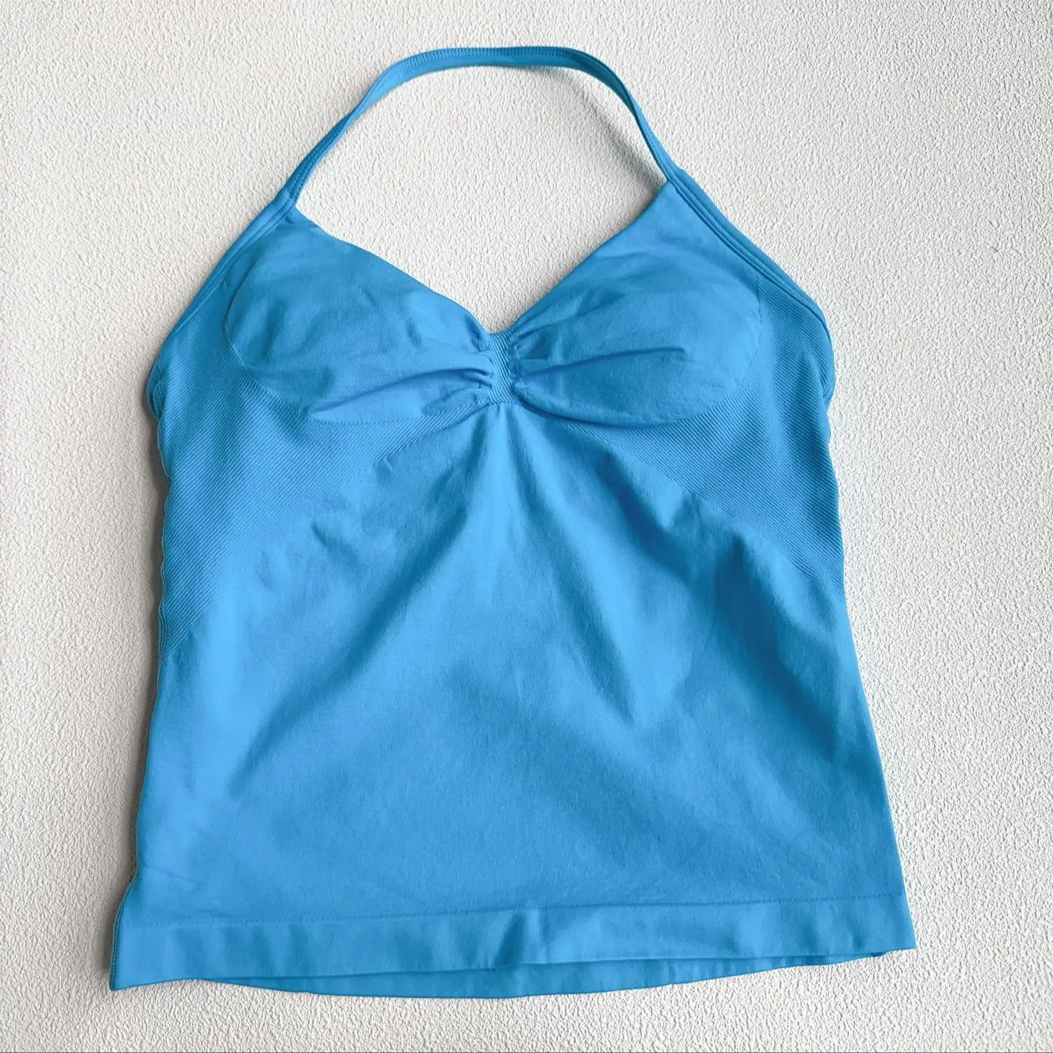 Sin logotipos, Tops de tiras palangre de impacto, chaleco deportivo para Yoga para mujer, Fitness, gimnasio, entrenamiento, sin espalda, sujetador incorporado con copas, ropa