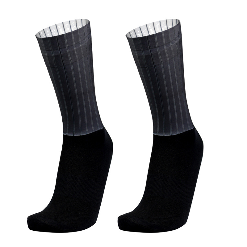 Calcetines aerodinámicos antideslizantes de silicona para verano, Calcetines blancos para Ciclismo, Calcetines deportivos para correr, Calcetines para Ciclismo