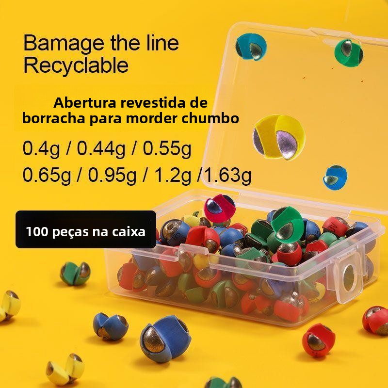 Pesos de Pesca em Chumbo com Clipe, Tipo Boca Aberta, Sem Danos à Linha, Acórios para Pesca em Água Saada, Pesos de Esta...