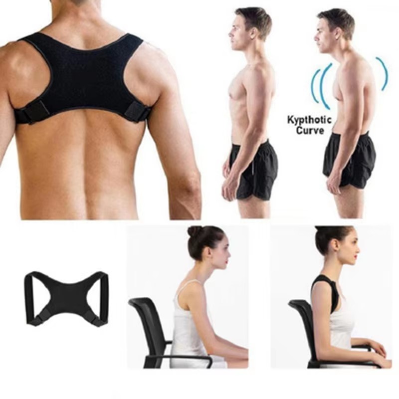 Back Protection Correction Belt, Breathable Hunchback Correction Posture Correction Belt, Diving Material Back Corrector