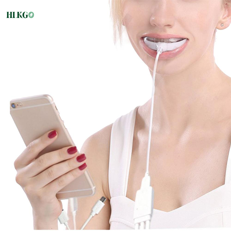 Terapia de luz roja para un alivio inmediatamente del dolor en los dientes, sensibilidad en las encías