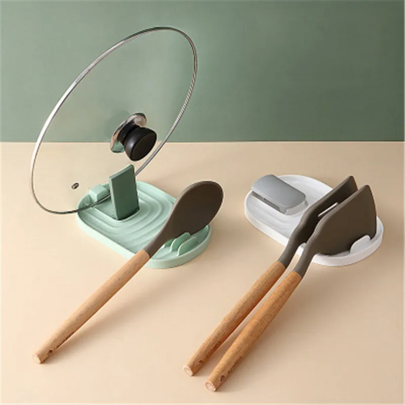 Organizer da cucina coperchio per pentole stoccaggio Pancake Turner Rack mestolo per zuppa supporto per paletta scolapiatti accessori per gadget da cucina