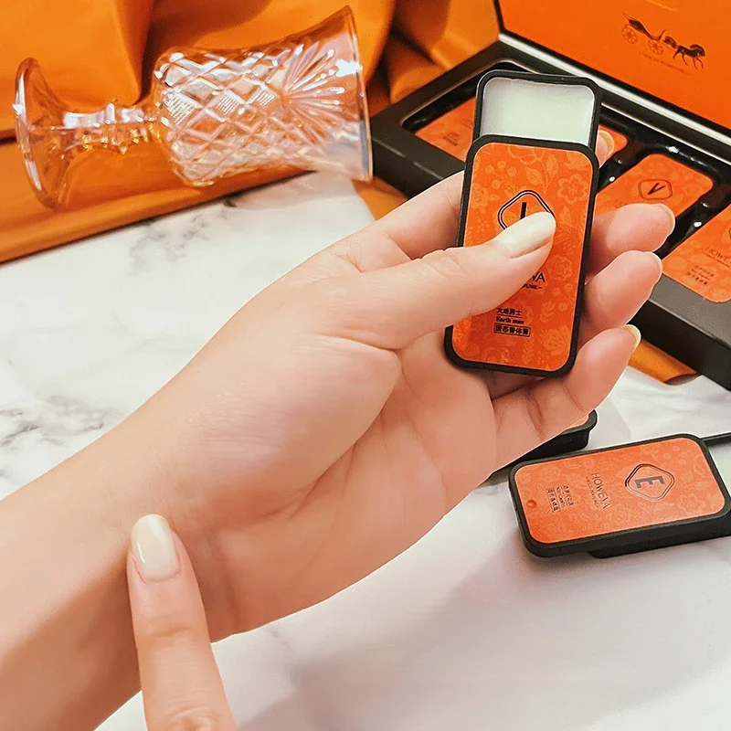 4pcs/box Portable Solid Perfume Fragrances for Women Men Solid Balm Mild Lasting Waterproof Aroma Deodorant Body Perfume