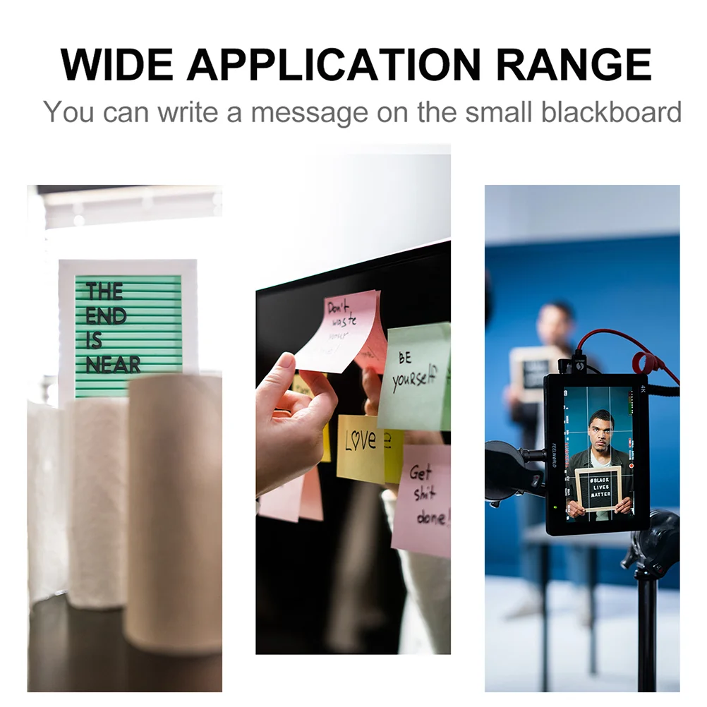 2 Pcs Heart Shaped Vertical Blackboard Portable Chalkboard Sign With Stand Small Hole Wooden Desk Cafe Mini Board Smooth Surface
