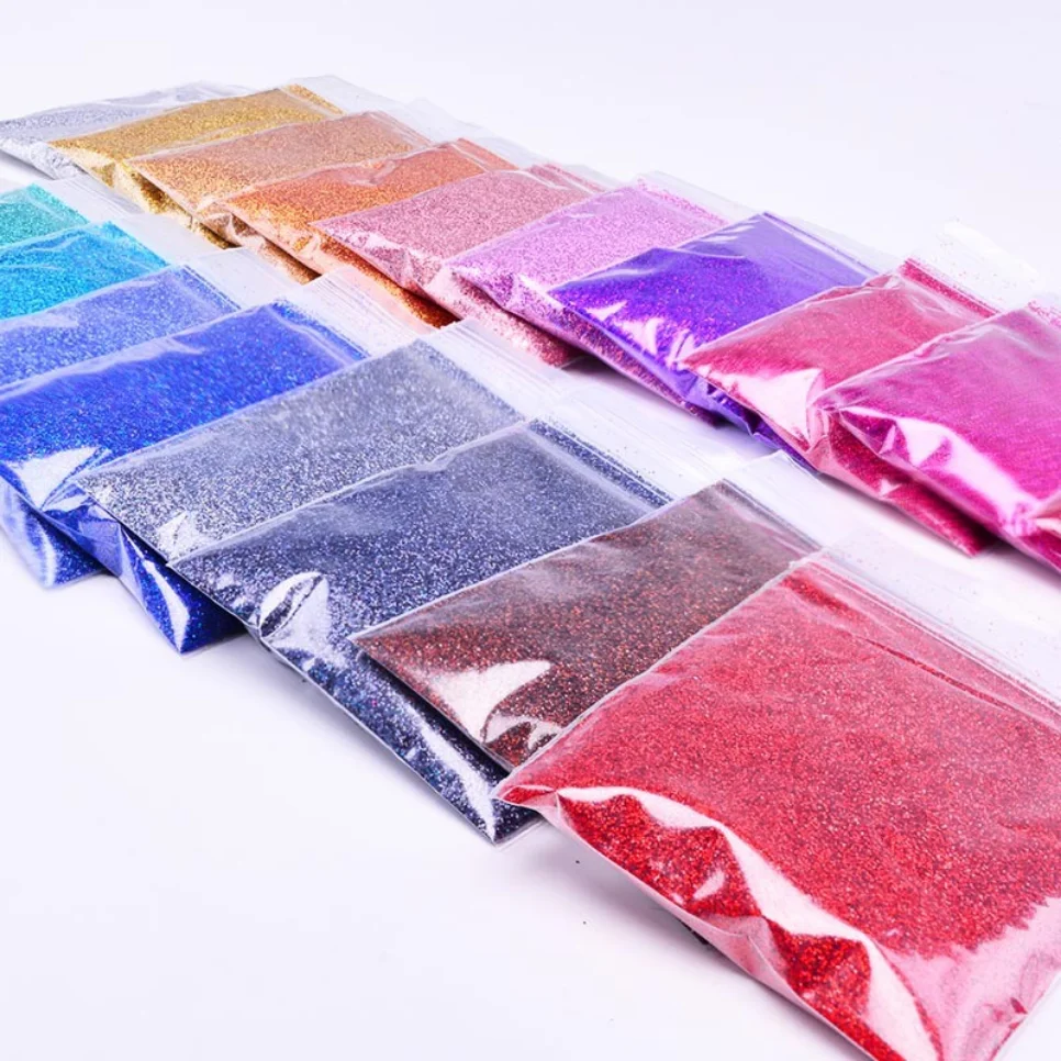 Bolsa de 10g de brillo láser para uñas de 0,2 MM, brillo láser para uñas, relleno de goteo, suministros profesionales para decoración de uñas DIY, accesorios para uñas