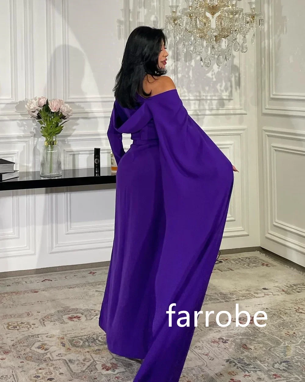 ที่กําหนดเองอย่างเป็นทางการ JERSEY Pleat A-Line Off-The-Shoulder MIDI ชุดเดรสพรหมคลาสสิกประณีตสไตล์โมเดิร์น Pastrol จีน