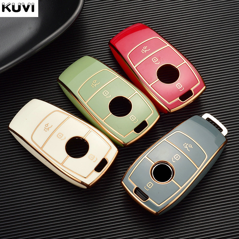 ใหม่กรอบหุ้มเคสกุญแจรถยนต์ TPU สำหรับ Mercedes Benz A C E S คลาส W204 W212 W205 W213 W176 GLC CLA AMG อุปกรณ์ตกแต่งรถยนต์ W177