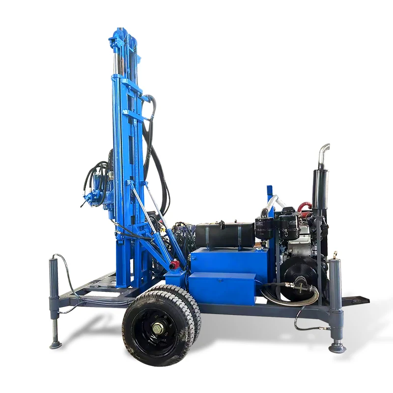 Plataforma de perforación de motor diésel EPA de venta directa personalizada para pozo de agua Plataforma de perforación de pozo de agua con ruedas a la venta