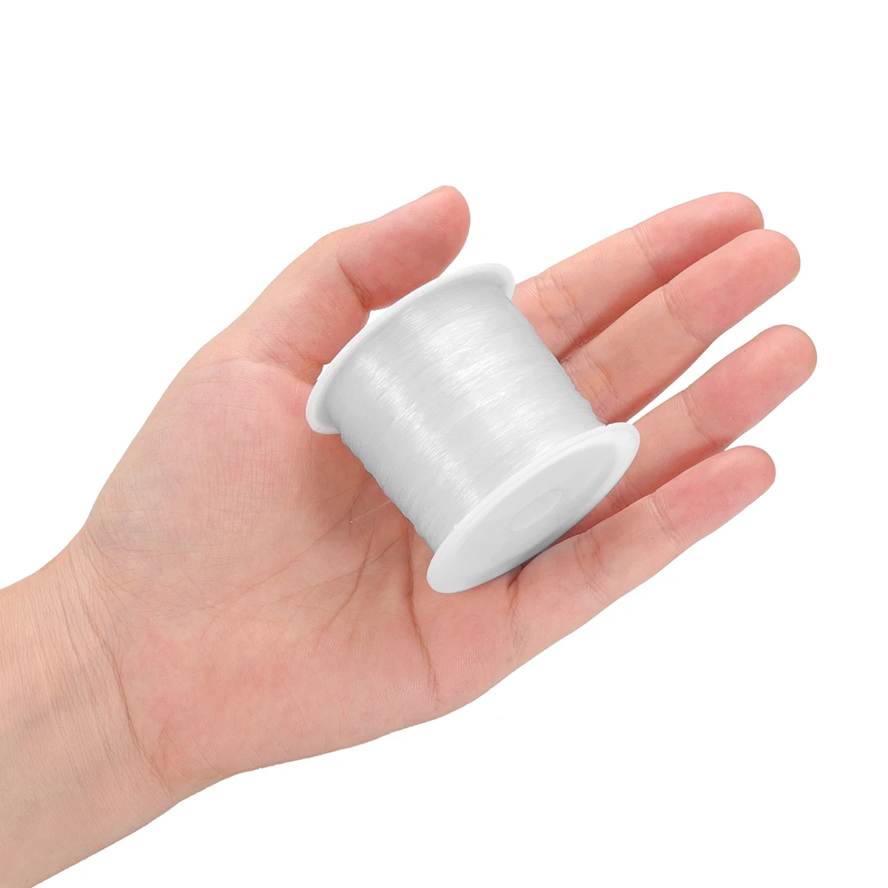 Cordon de Bracelet Transparent, 2 pièces, pour la fabrication de bijoux et de colliers, pour fil à coudre