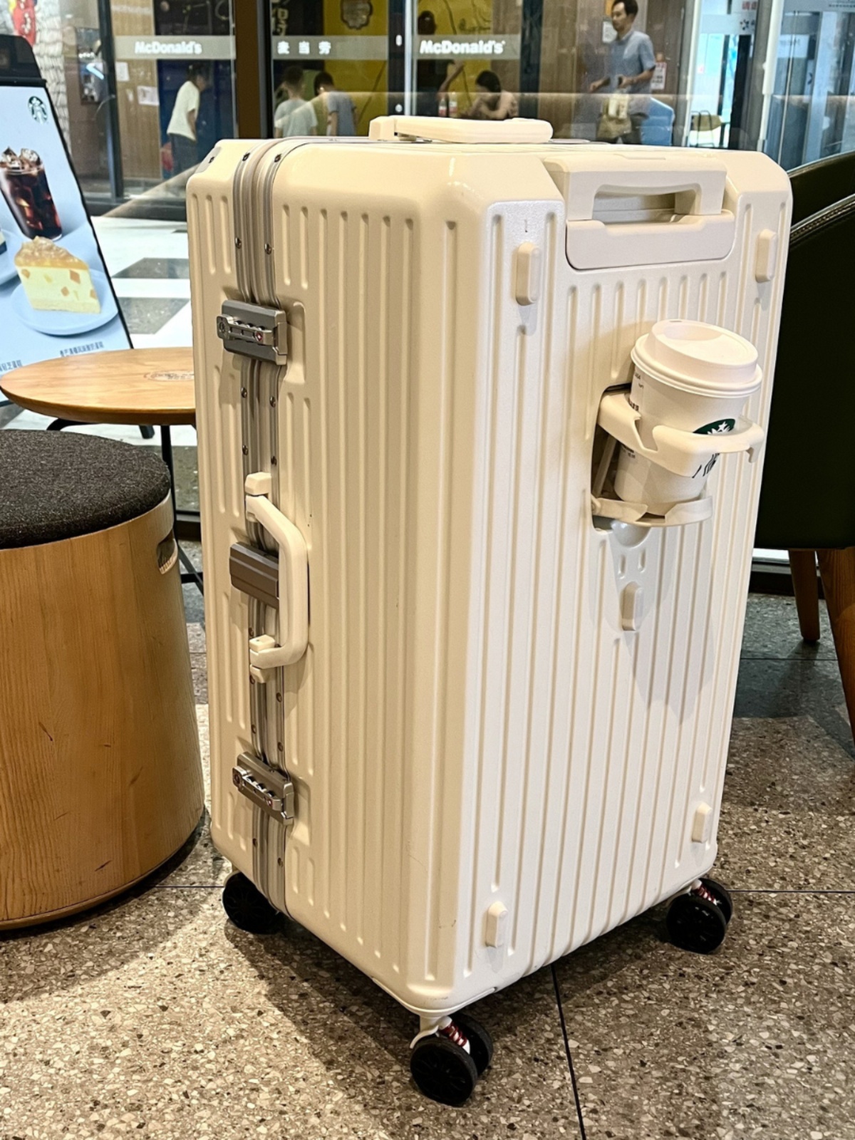 SGG 大容量アルミフレーム荷物バッグユニセックス多機能機内持ち込みスーツケース 32 インチ学生スタイルトラベルバッグ