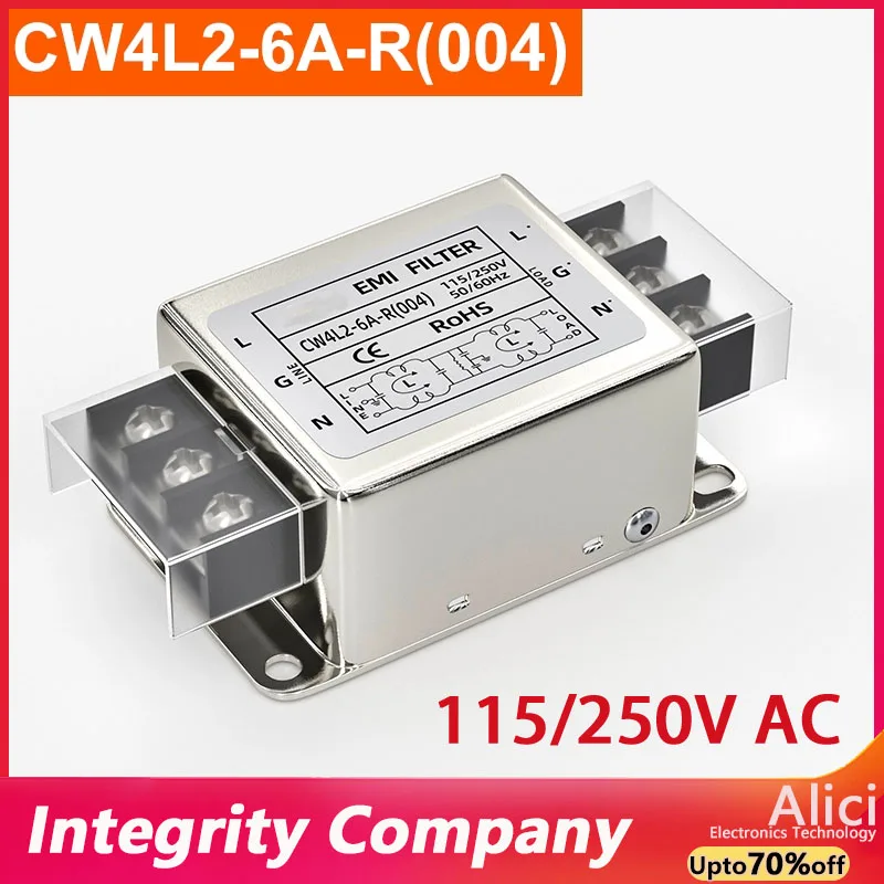 Single-phase power filter CW4L2-3A/6A/10A/20A/30A-R CW4L2-10A-R(004) Bipolar filter terminal block 220V anti-interference