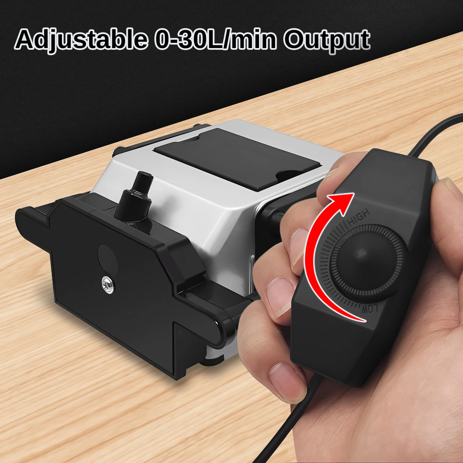 LASER TREE 24V Air Pump Low Noise Air Compressor with Adjustable Airflow for Air Assist Laser Module Wood Tools