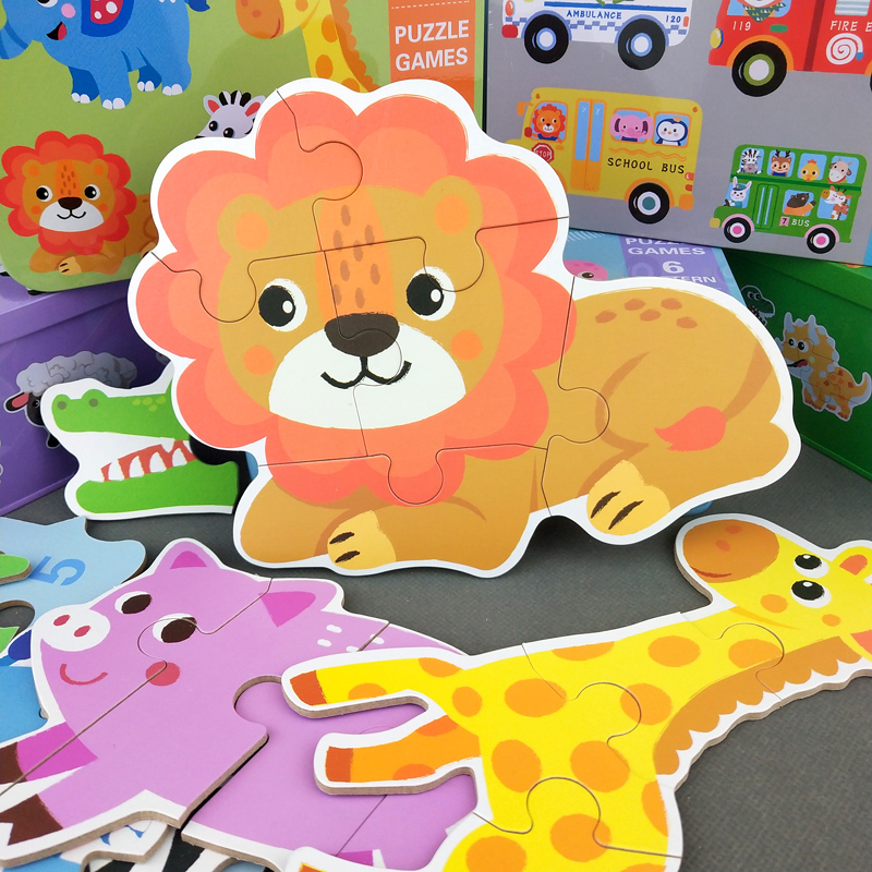 Rompecabezas para bebés, juguetes educativos Montessori, juegos de rompecabezas 3D de madera, caja de hierro, rompecabezas para niños, rompecabezas de madera para niños de 2 a 3 a 4 años
