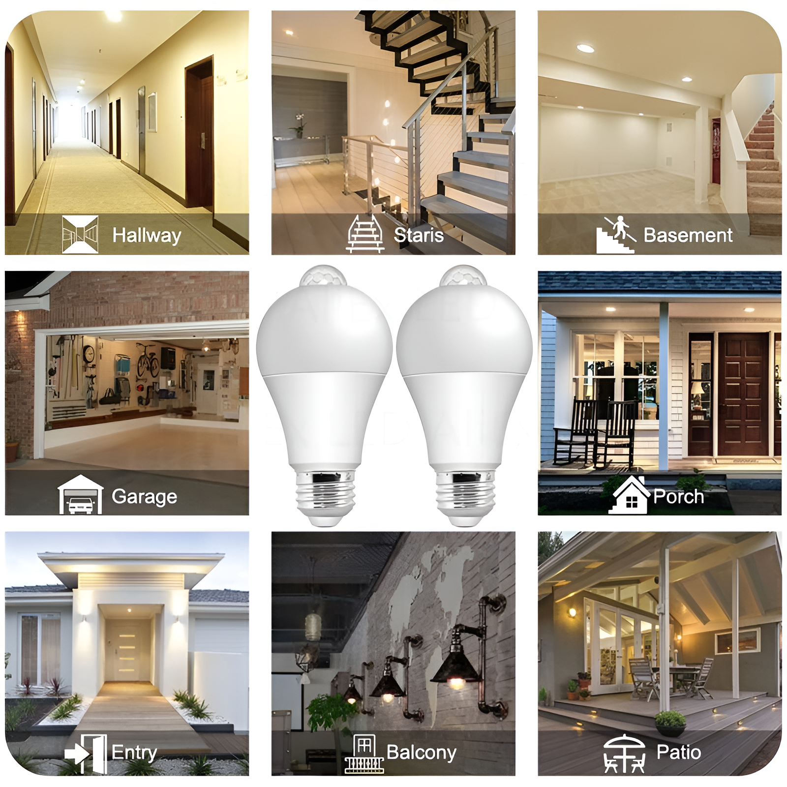 1pc PIR Motion Sensor Led-lampe 10W 12W 15W 18W 20W E27 Radar Sensor licht Lampe Lamparas 110V 220V Für Home Treppen Pathway