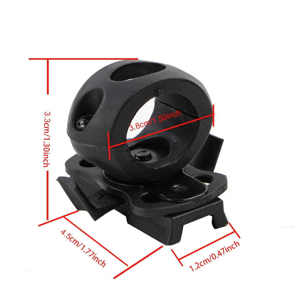 BOOIU casco táctico linterna abrazadera montaje 360 grados de liberación rápida Universal Rail casco luz antorcha soporte adaptador