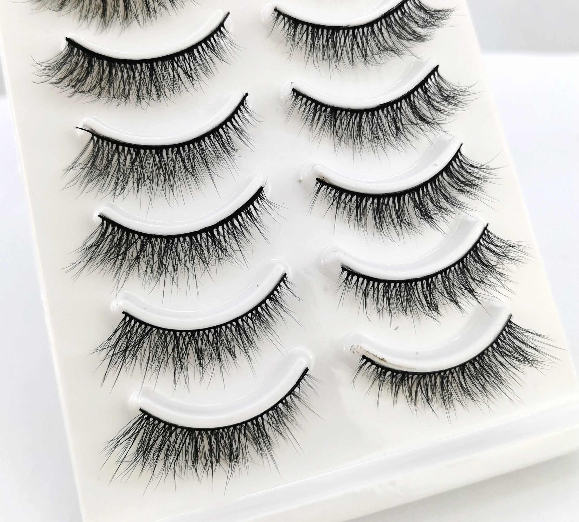 ใหม่ 10 คู่ 3D Faux Mink Lashes นุ่ม Wispy ขนตาปลอมธรรมชาติยาว Curly lashes ขายส่งขนตาแบบใช้ซ้ําได้