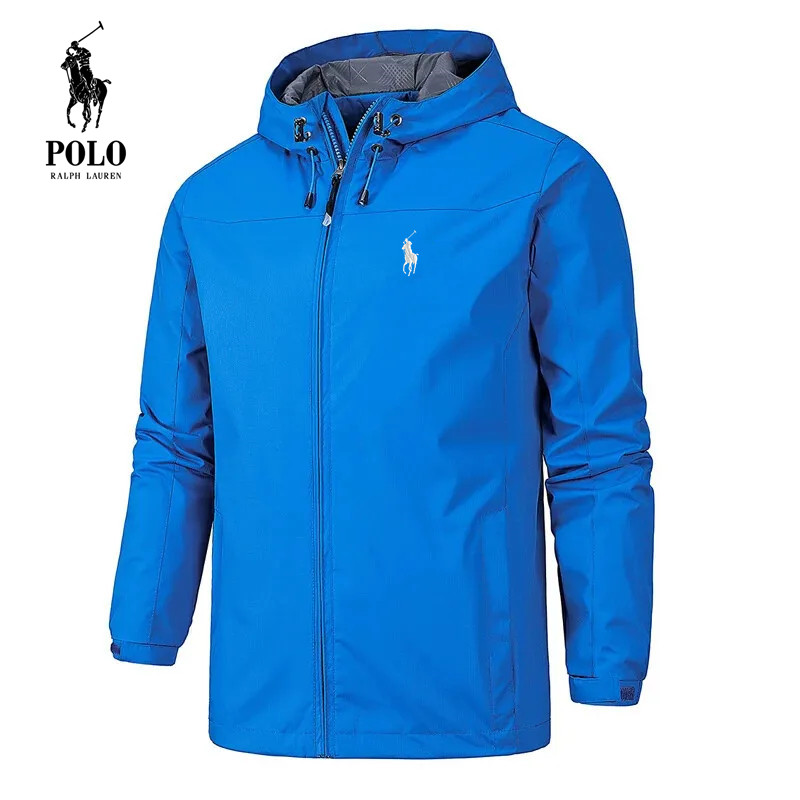 Polo Ralph Lauren lente- en herfstoutdoorjas, herensport bergbeklimmen, kamperen, vissen lichte jas met capuchon, windscherm