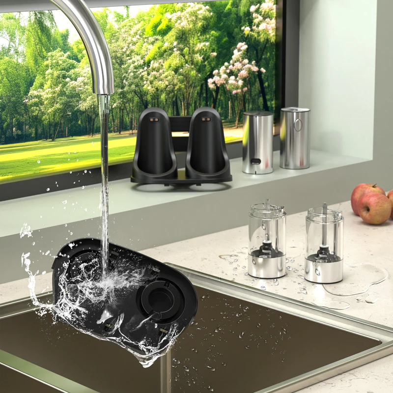 Molinillo de sal y pimienta eléctrico recargable con aspereza ajustable, molino recargable, utensilio de cocina alimentado por batería
