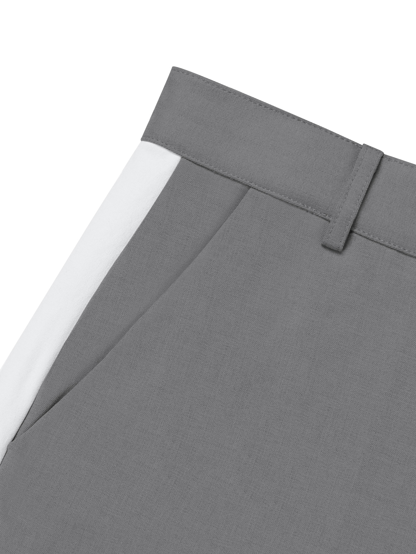 Fashion Light Business Men's Trousers Solid Color Splicing White Side Stripe Slim Pants Daily Versatile Traveling