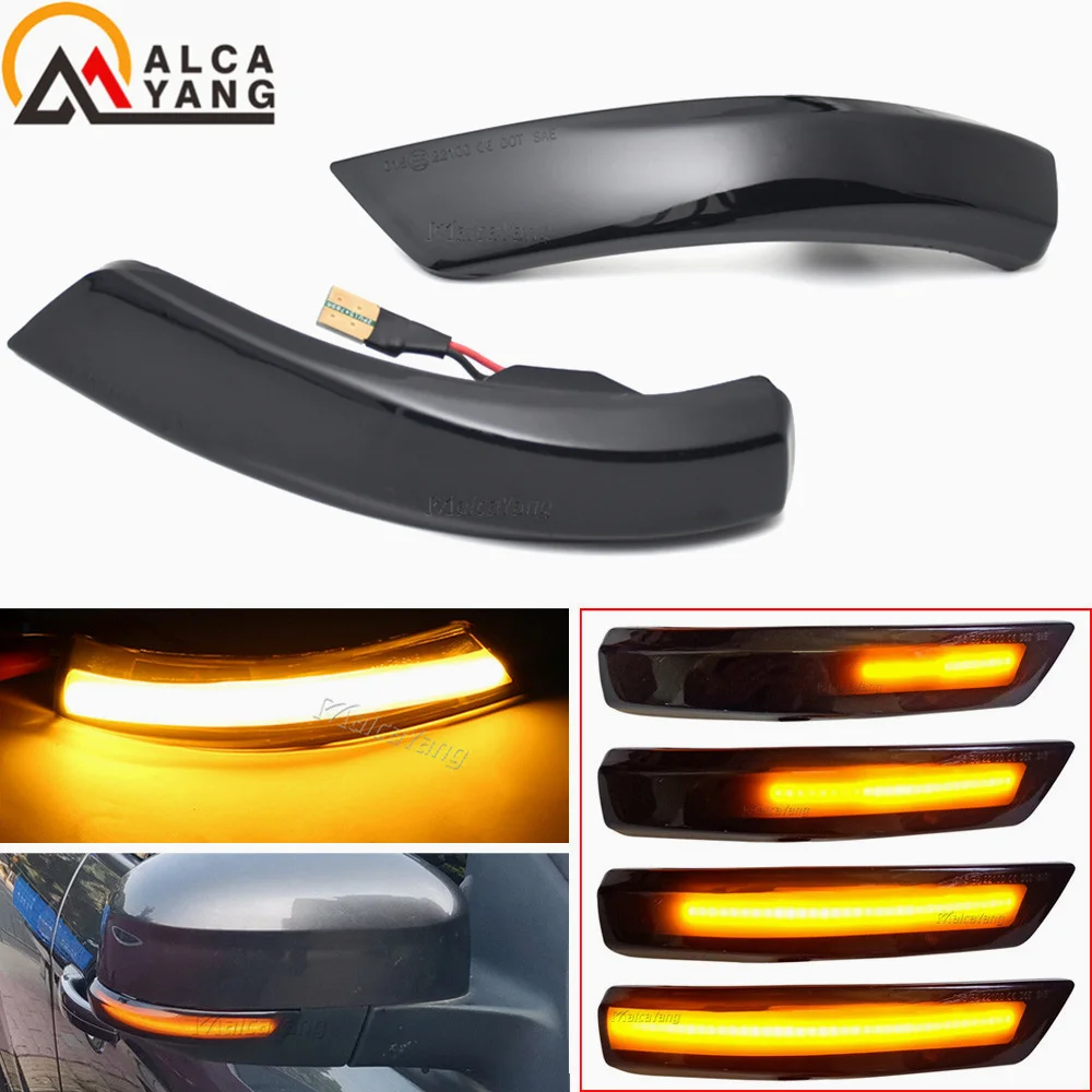 Hổ Phách LED Năng Động Nhan Bên Cột Mốc Sequtntial Đèn Chỉ Báo Đèn Cho Xe Ford Focus 2 MK2 Tập Trung 3 MK3 3.5 cho Mondeo MK4 EU