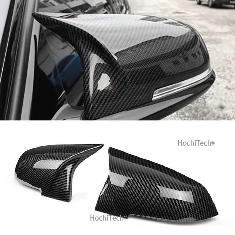 Bộ 2 Miếng Dán Kính Chiếu Hậu Bao Da Nắp Carbon Cho Xe BMW Series 1 2 3 4 X M 220i 328i 420i f20 F21 F22 F23 F30 F32 F33 F36 X1