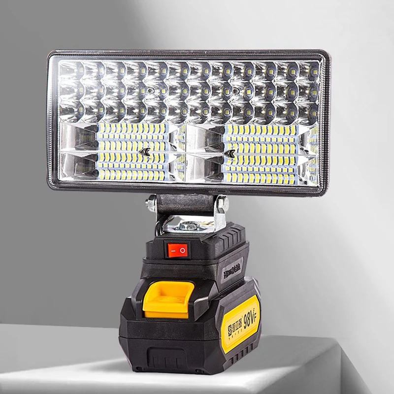 Luz de trabajo LED de 3/4 pulgadas para Makita, lámpara portátil de inundación de emergencia para acampar, de 18V con batería de iones de litio, práctica, solo luz