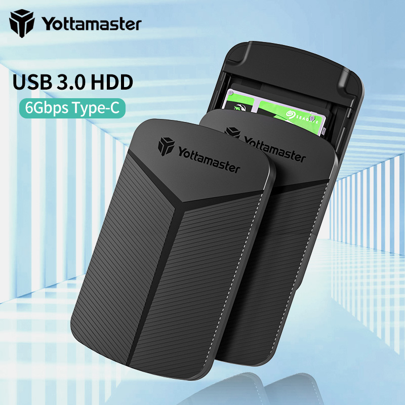 Yottamaster-funda HDD de 2,5 pulgadas, USB 3,0, 5Gbps, UASP, almacenamiento externo, funda HDD, espesor de soporte 7-9.5MM, 4TB, HDD para PC y portátil