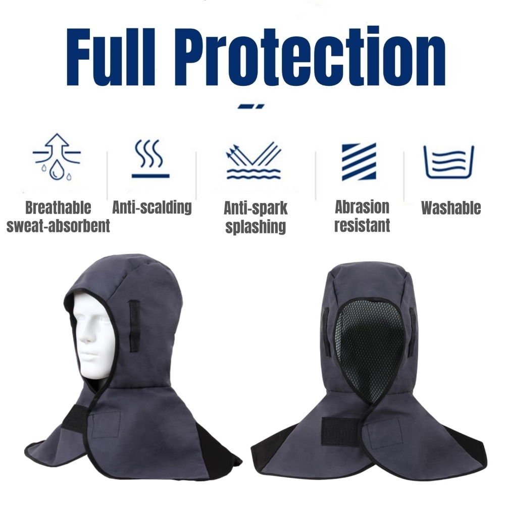 남성용 HotFull 보호 용접 후드 세척 가능 통기성 용접 넥 커버 용접공용 난연성 보호 용접 캡