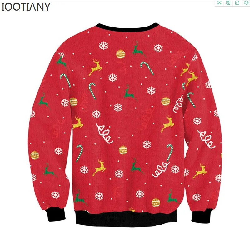 Sudadera con capucha navideña fea para hombre y mujer, jerséis navideños pegajosos con reno jorobado divertido, Tops para pareja, sudadera navideña para fiesta
